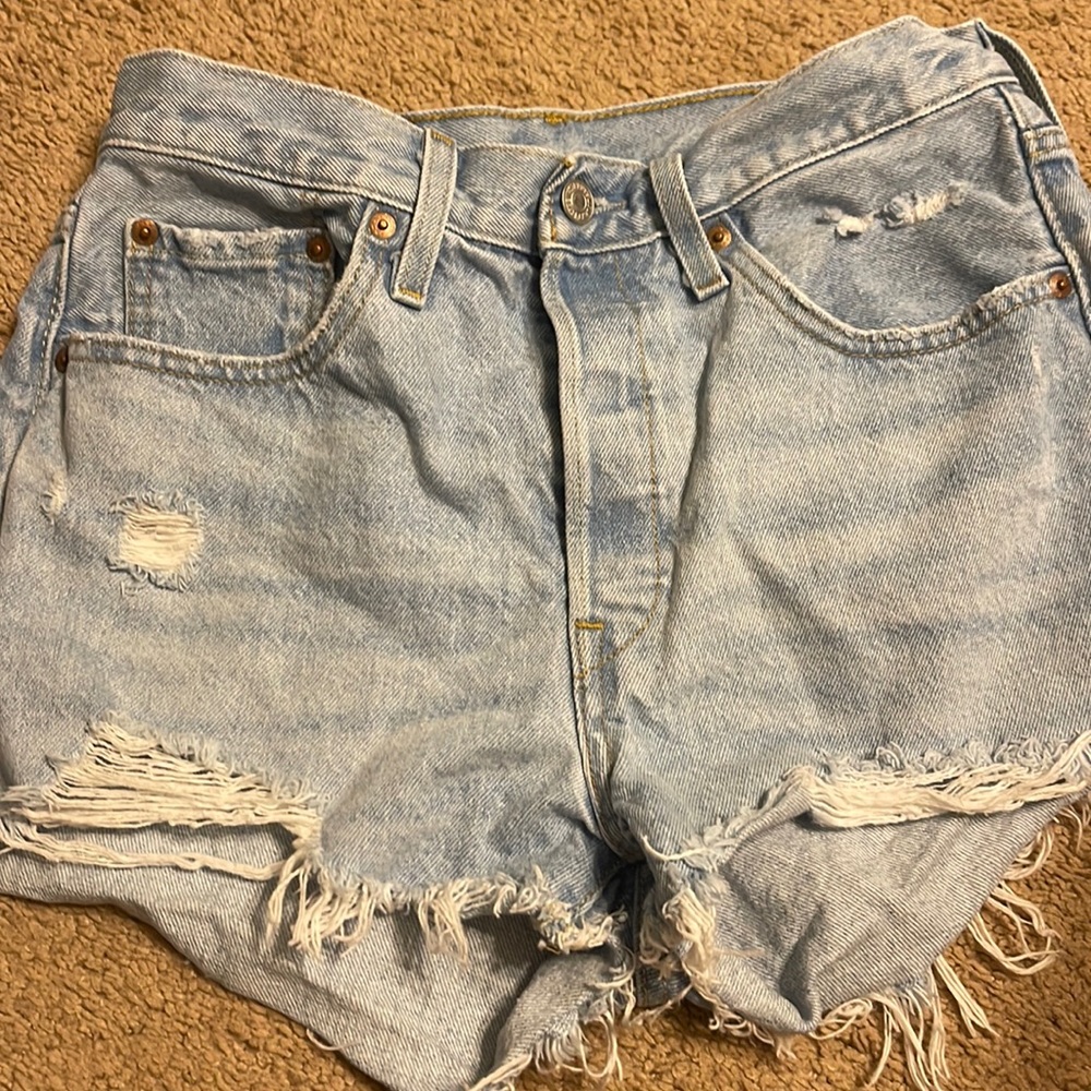 Denim shorts high waisted